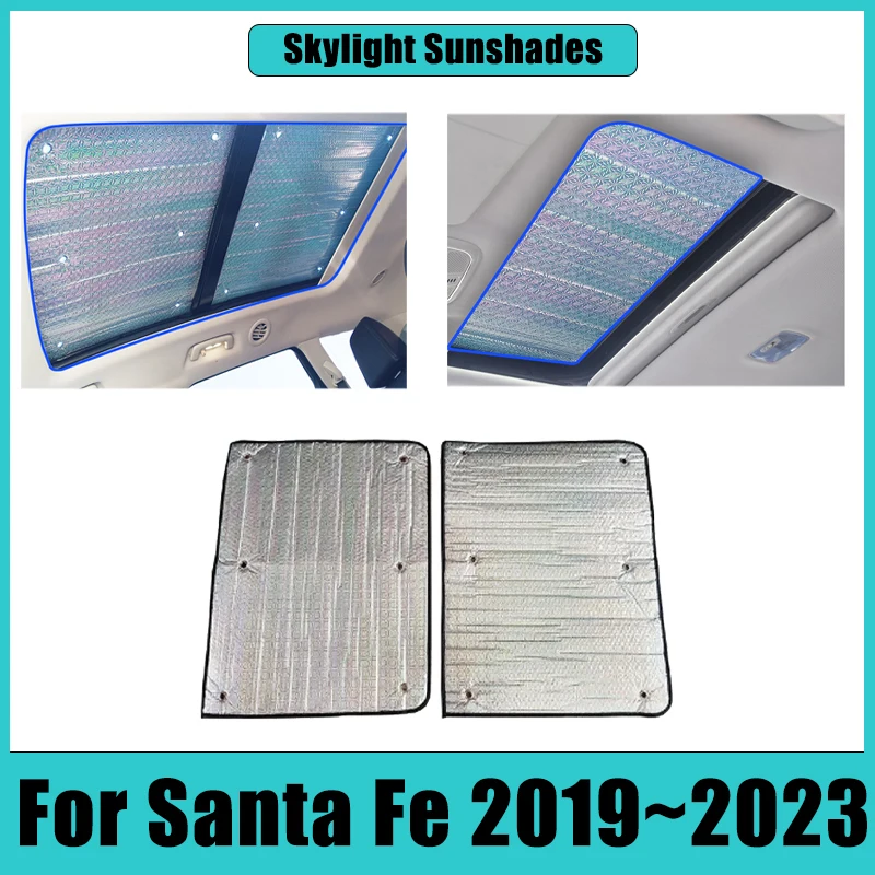 Window Skylight Sunshades For Hyundai Santa Fe Maxcruz TM MK4 2019~2023 2019 2024 Sun Visor Curtain Covers Anti-UV Accessories