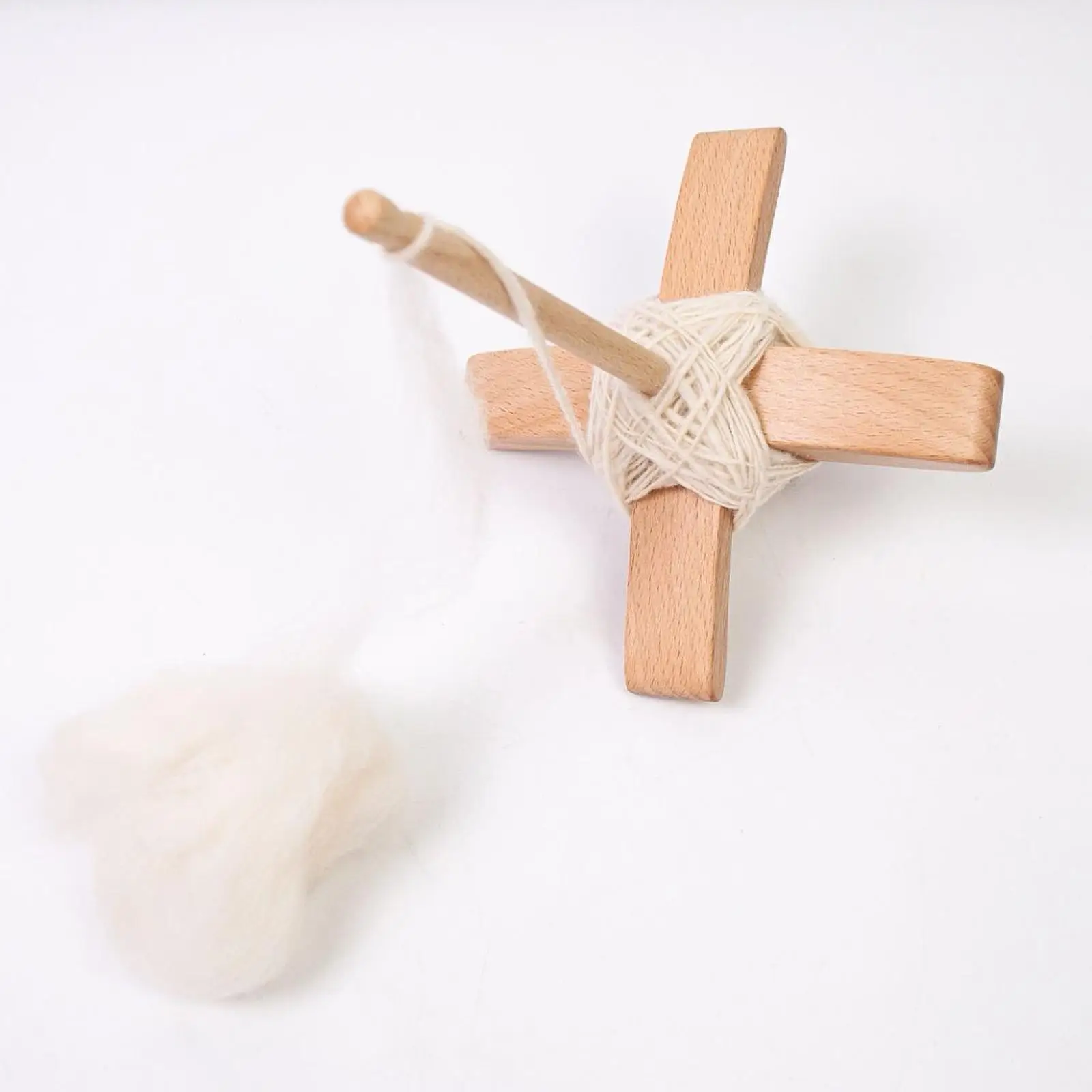 Detachable Wood Spindle Hand Spinning Turkish Yarn Tool for Sewing Knitting and Craft Projects