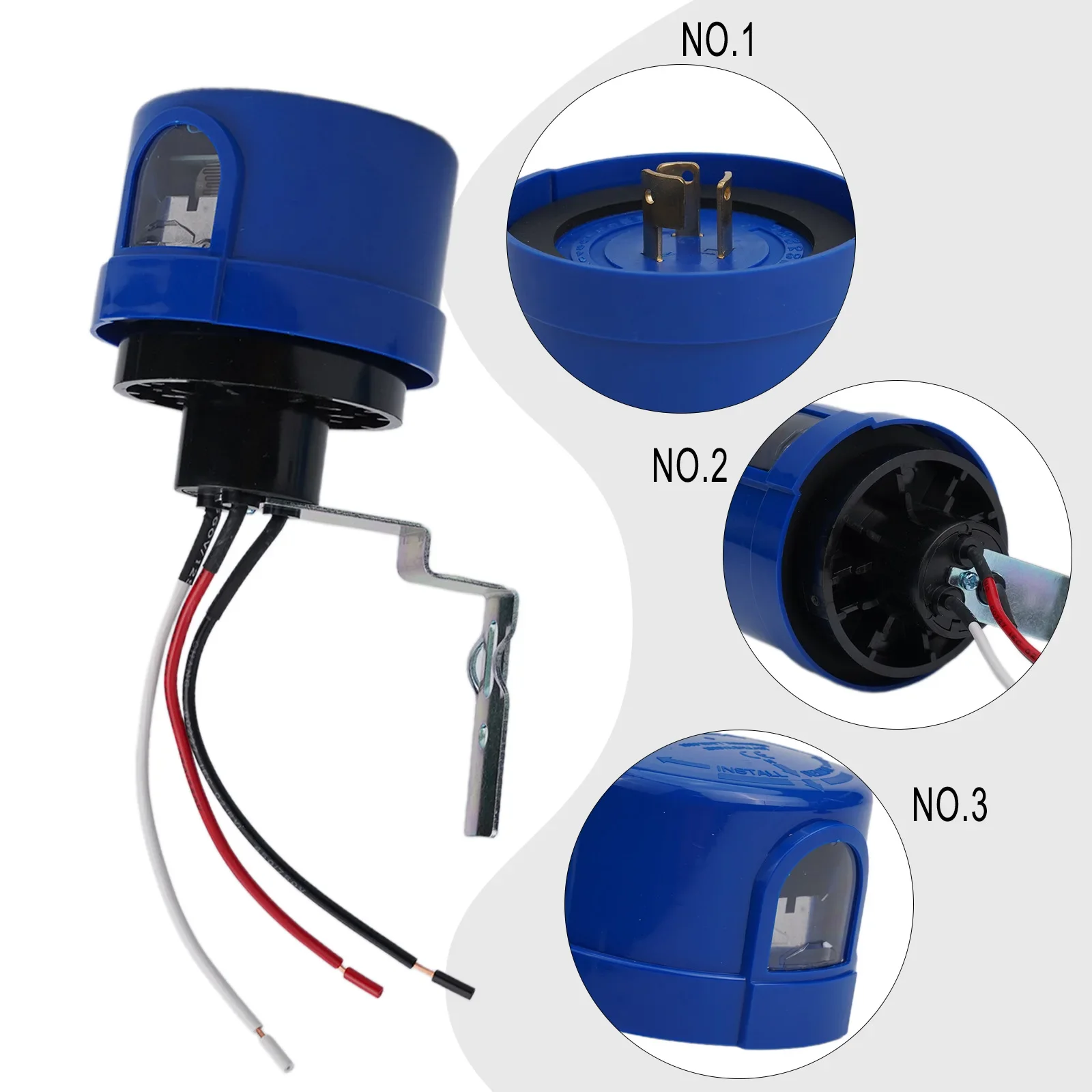 Dusk to Dawn Light Controller AS-06/RG02 with 10 30 Second Delay for Easy Testing and Setup in Outdoor Lighting Installations