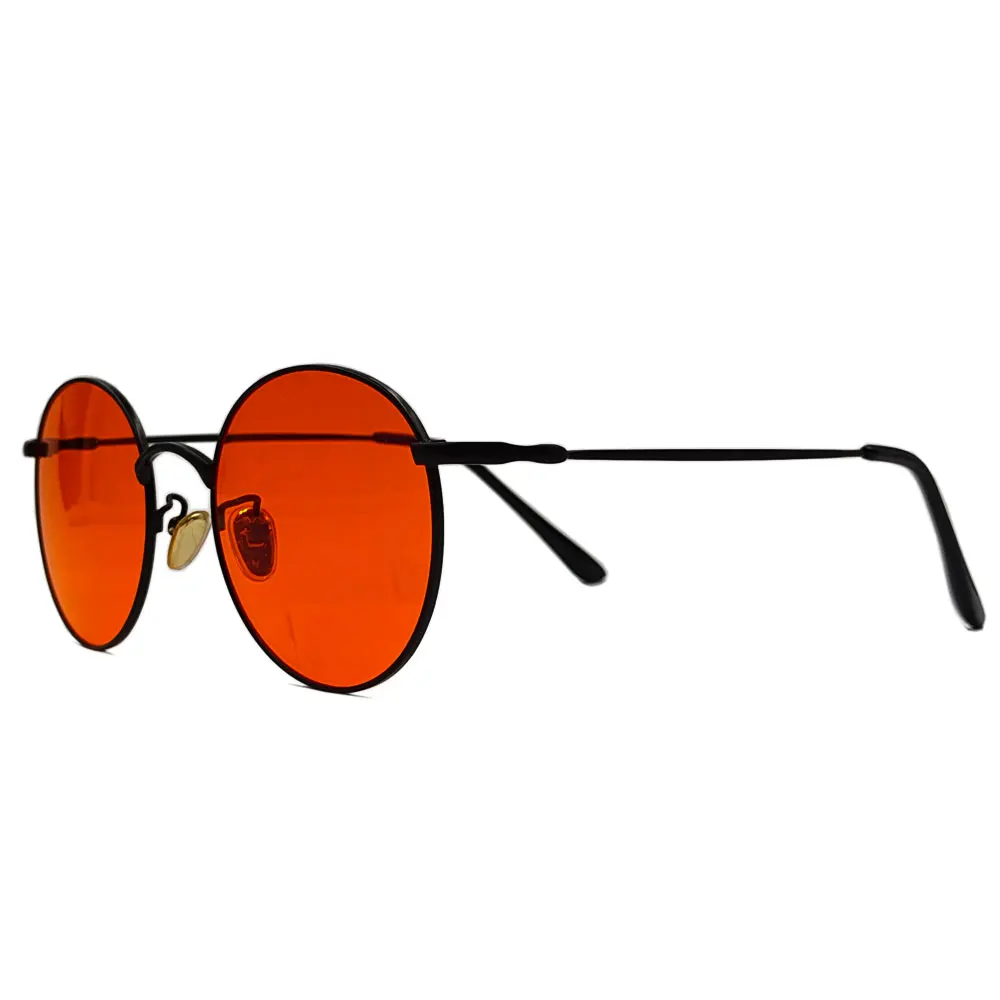 Red Lens 100% Blue Light Blocking Eyewear 100% Green Light Glasses Sleep Better Orange Amber Computer Glasses