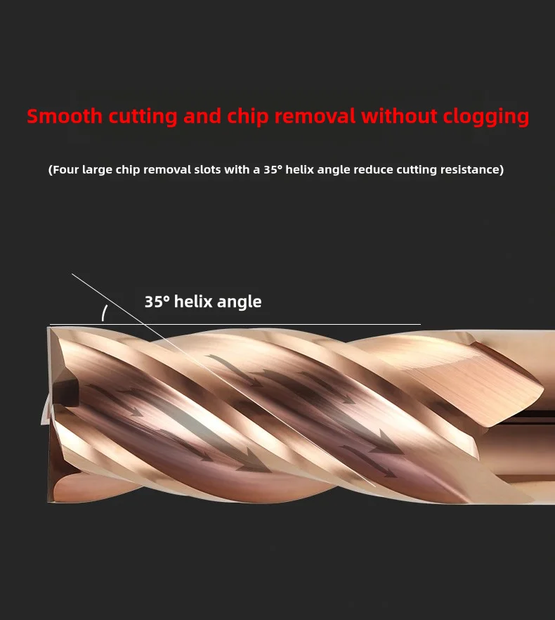 Tungsten Steel Milling Cutter Alloy Coating HRC55 4 Flute Face Mill Metal CNC Cutting tool high quality Milling Tool