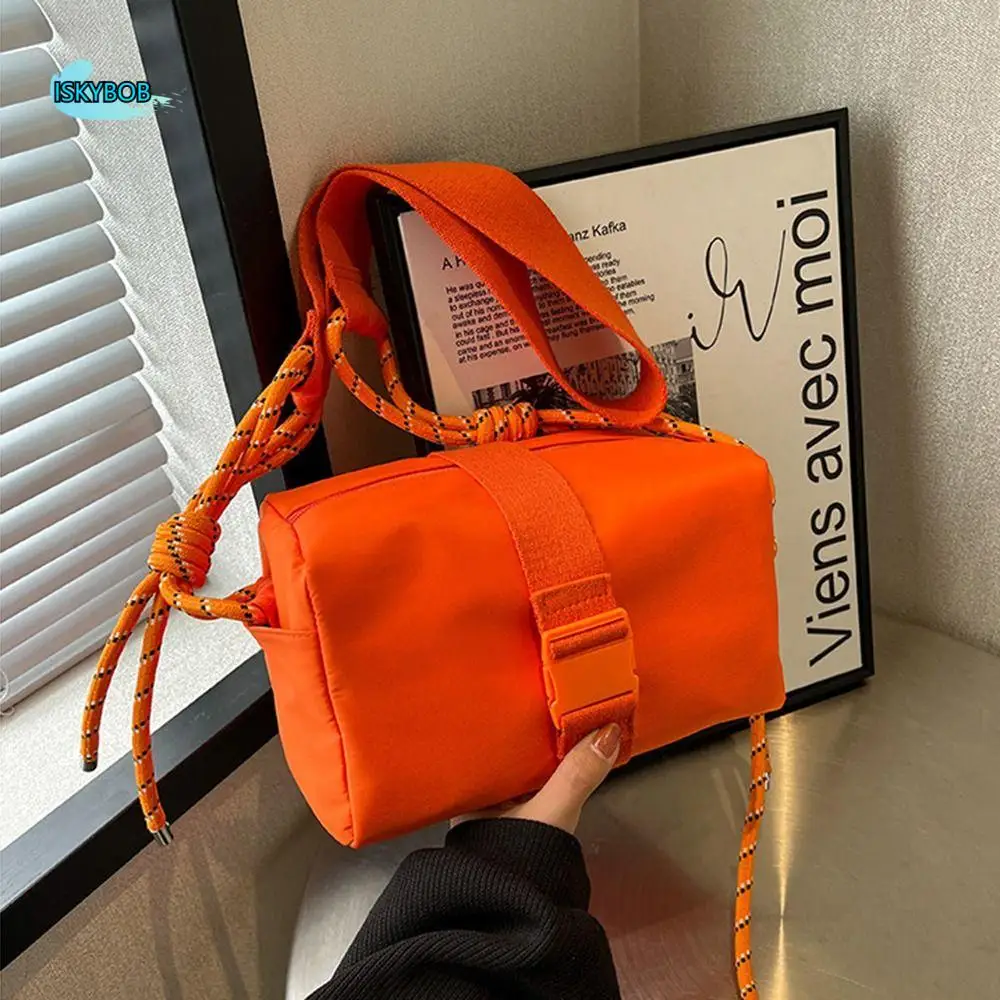 

High Capacity Women's Crossbody Bags Adjustable Zipper Pocket Toast Bag Candy Color Waterproof Casual Shoulder Bags