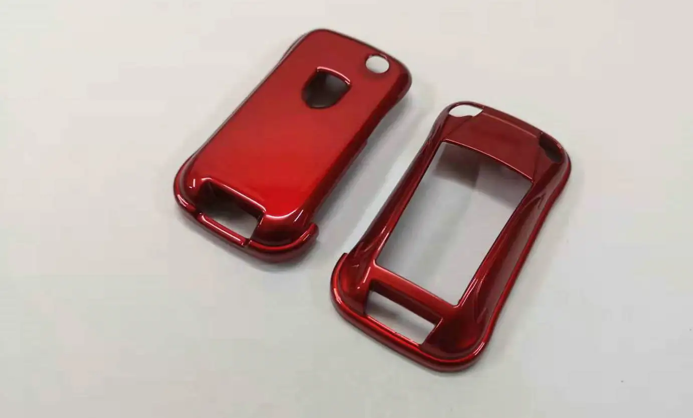 Funda protectora para llave remota sin llave para Porsche Cayenne 1a generación. 2003-2010 Rojo brillante Azul Oro Plata Fibra de carbono Blanco