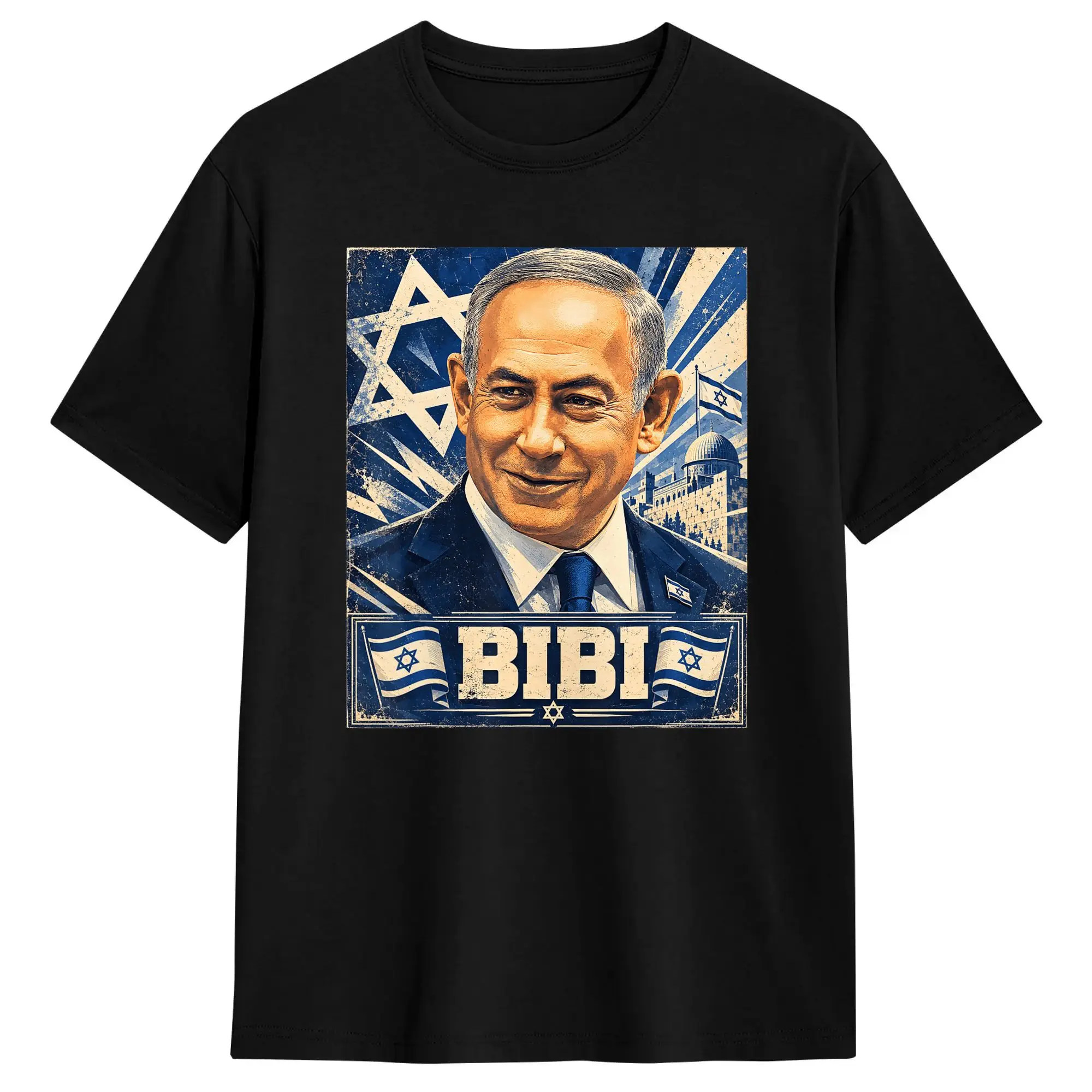 Benjamin Netanyahu Prime Minister of the State of Israel Cotton T Shirt For Man Summer  Awesome T Shirts Fashion Tee Shirt