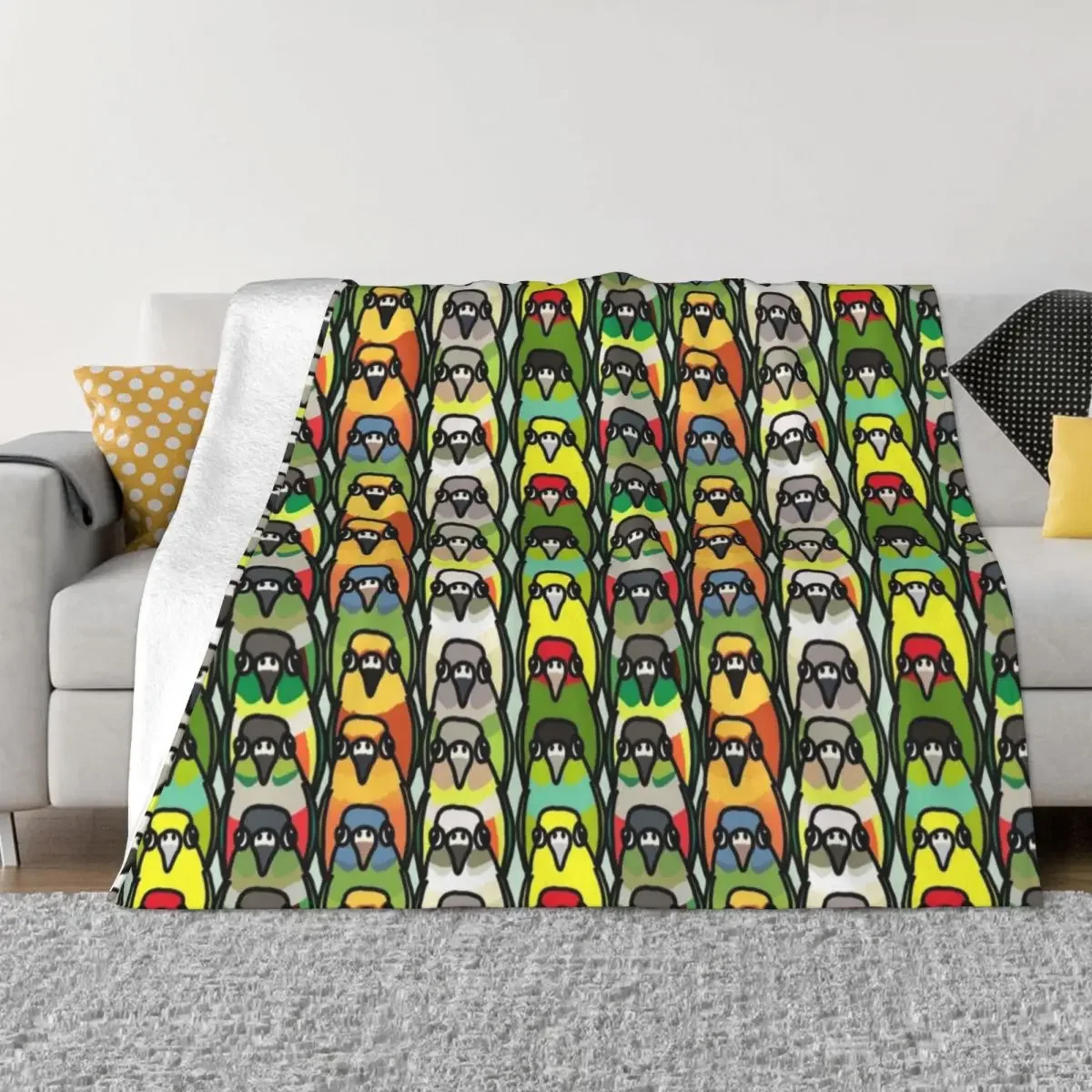 Conure pattern Throw Blanket manga Picnic Decorative Sofa Beach Blankets