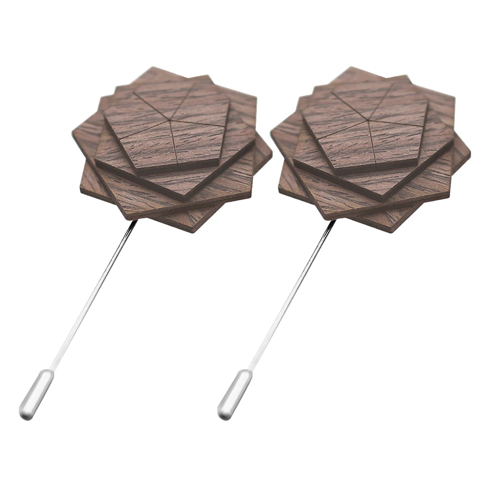 

2-шт цветок брошь бутоньерка булавка для мужчин костюм декоративный лацкан цинковый сплав человек