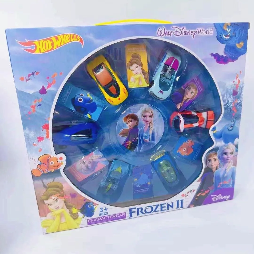 Disney Car Alloy Sliding Inertia Kinderspielzeug Geschenkbox für Jungen und Mädchen Cartoon-Modelle Weihnachtsgeschenk