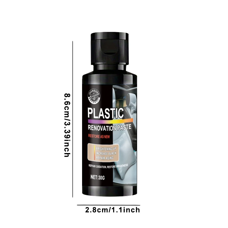 1 Piece 30g Black Tire Wax Polish, with Sponge Applicator, Suitable for Repair of Rubber and Plastic, Long-Lasting Gloss, Suitable for Stripesd, Vinyl and Car Wheels, Anti-Fading and Update view 6