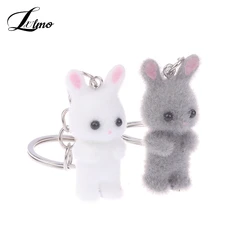 1pcs 3D Cartoon Rabbit Cats Keychain Pendant Adorable Animal Key Chain Bear Key Holder Resin Material Gift For Women And Men