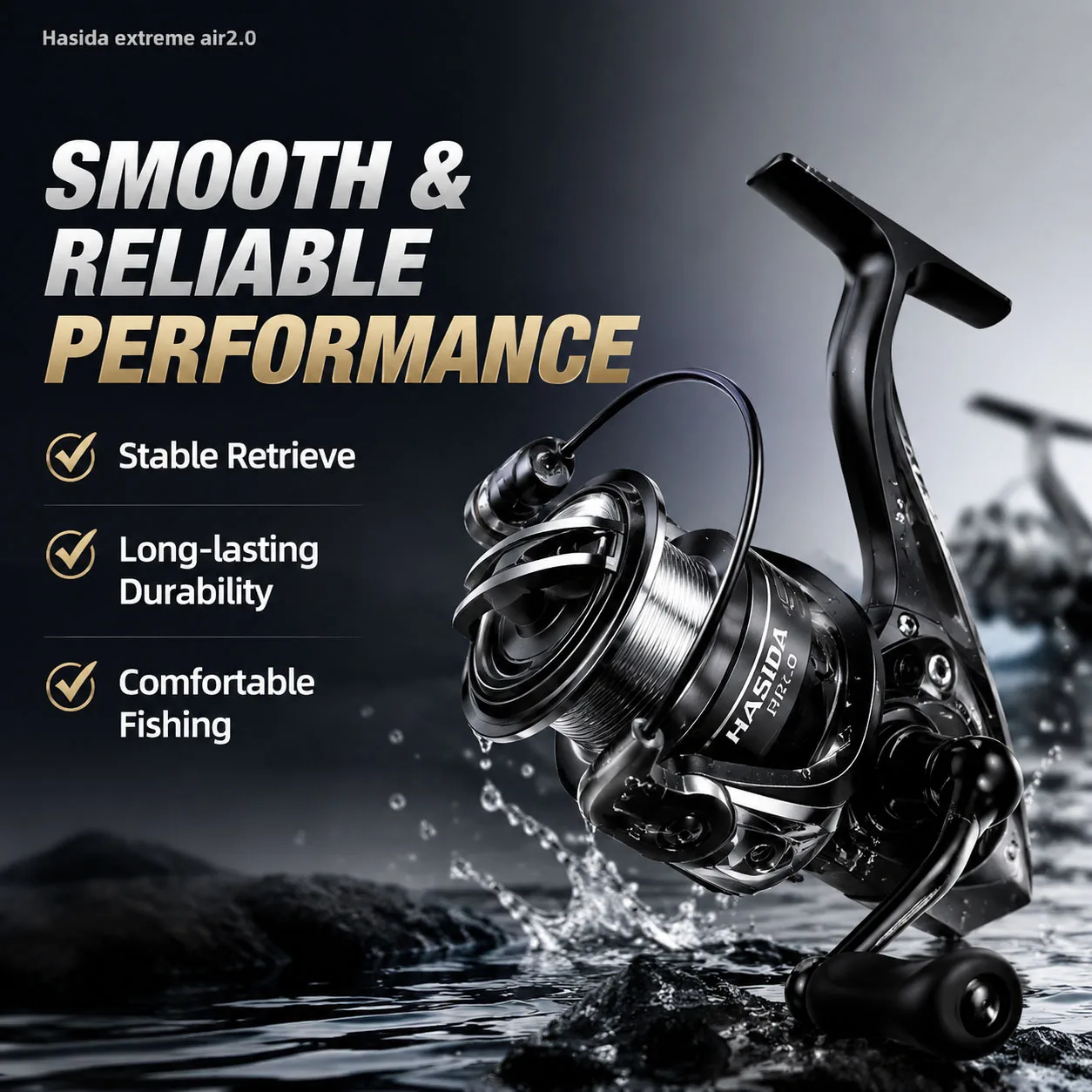 HASIDA AULA Air Spinning Reel Long Casting General-purpose Lure Reel Shallow Spool Carbon Fiber Ultra-light Micro 4Kg Drag Power view 3