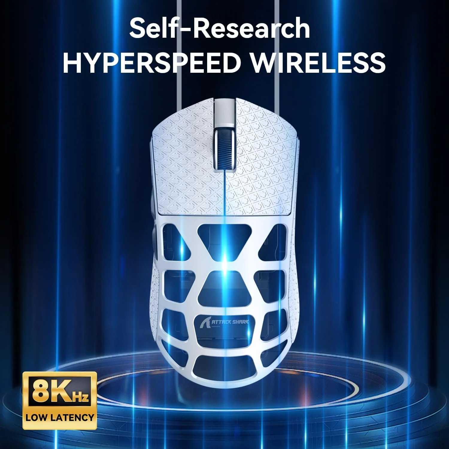 Lightweight Wireless Gaming Mouse with 8000Hz Polling Rate