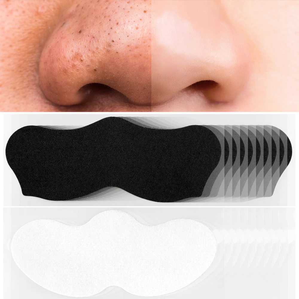 100-10pcs 대나무 숯 찢어지는 비강 마스크 페이스트는 블랙헤드와 코메돈을 신속하게 제거하고 상쾌한 코를 복원할 수 있습니다.