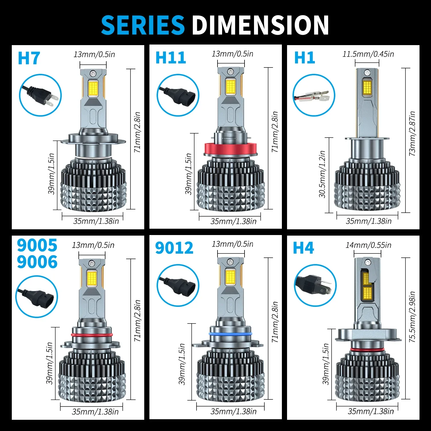 HYNBYZJ-Lumière de sauna LED Canbus pour voiture, ampoules Plug-N-Play, 880W, 520000LM, H7, Super HB4, H11, H4, H1, 9012, HB3, 9005, 9006, H8