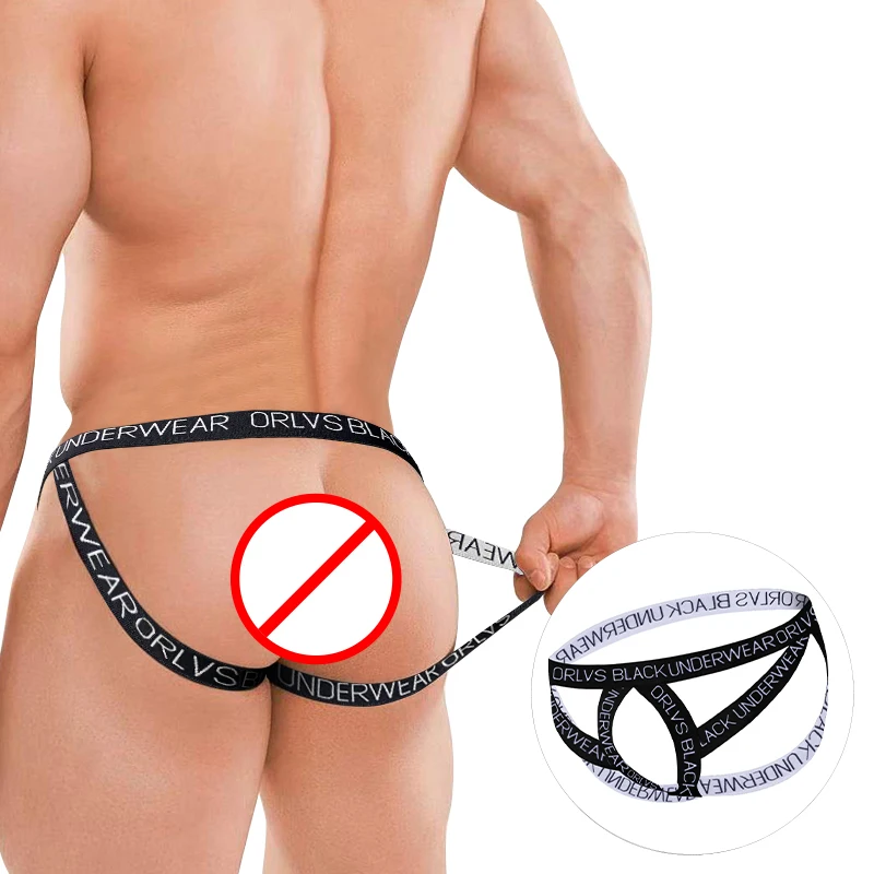 Gay Thong Sissy Jockstrap Men Sexy Underwear Cotton Hollow Men Bikini Thongs Male Jock Strap Comfortable Cueca Tangas