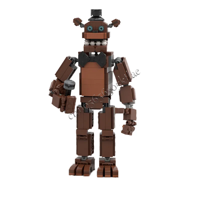 Golden Freddy MOC Personalizza la serie di personaggi famosi del gioco IRyS imposta giocattoli di assemblaggio per l'educazione creativa fai-da-te Collezione di regali per bambini