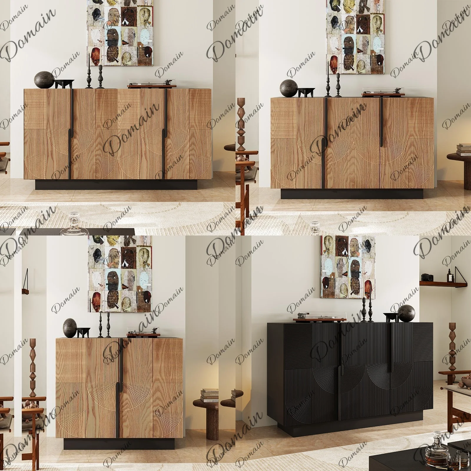 Modern Entryway Sideboard Cabinet Large Capacity Shoe Storage Buffet Multifunctional Decor Cabinet