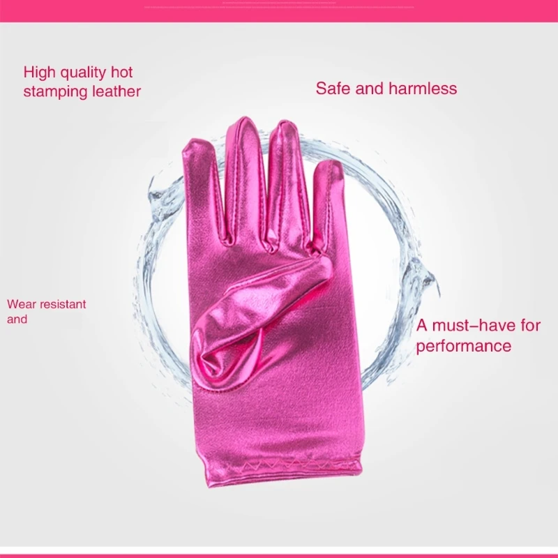 652F Glittering Gloves Stage Performances Gloves Holiday Party Shows Gloves for Child