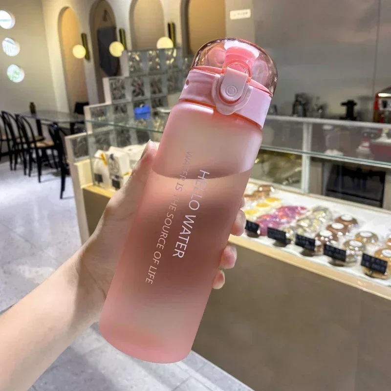 780ml Plastic Water Bottle for Drinking Portable Sport Tea Coffee Cup Kitchen Tools Kids Water Bottle for School Transparent New