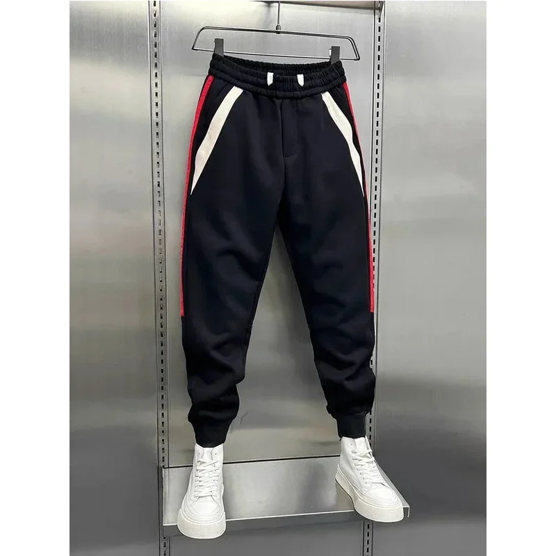 Top Brand Men's Sweatpants Striped Patchwork Outdoor Jogger Trousers Latest High Quality Pant