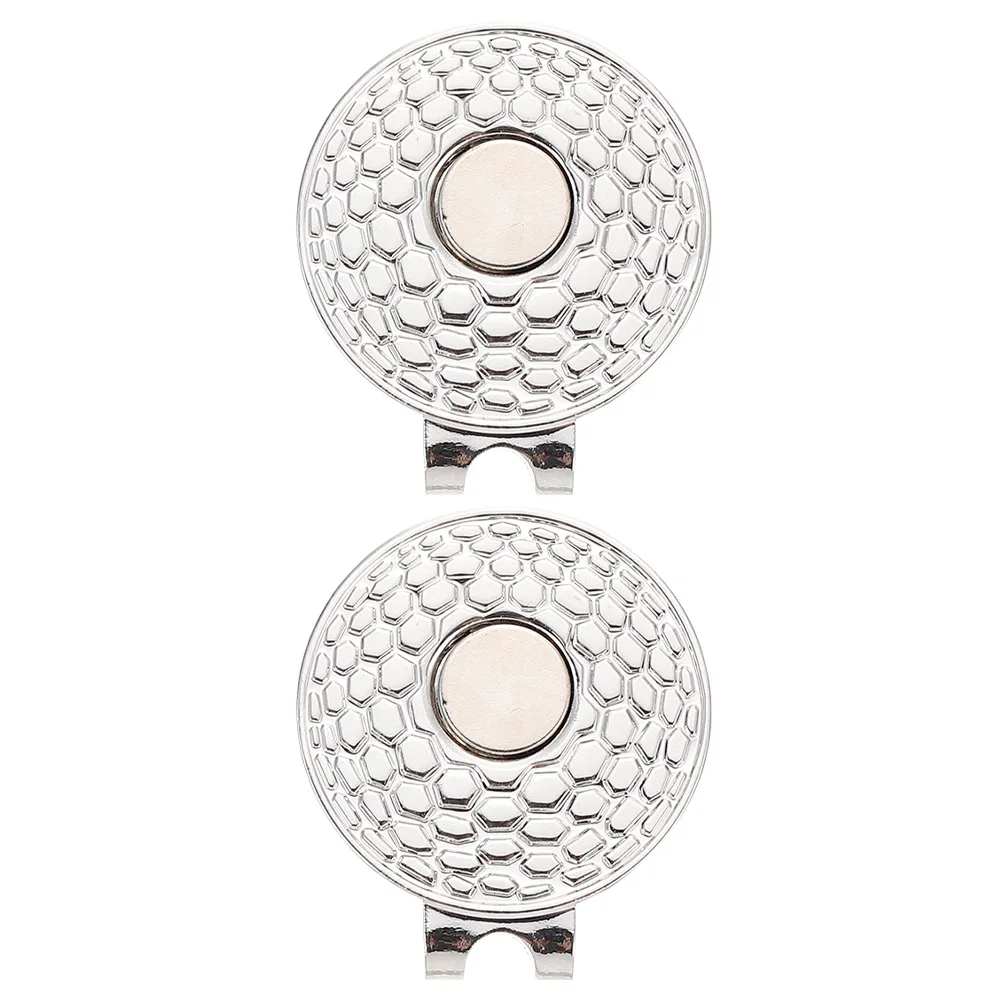 

2 Pcs Golf Ball Mark Zinc Alloy Markers Accessories Accessory Pin Hat Clip Golfball Tool Cap