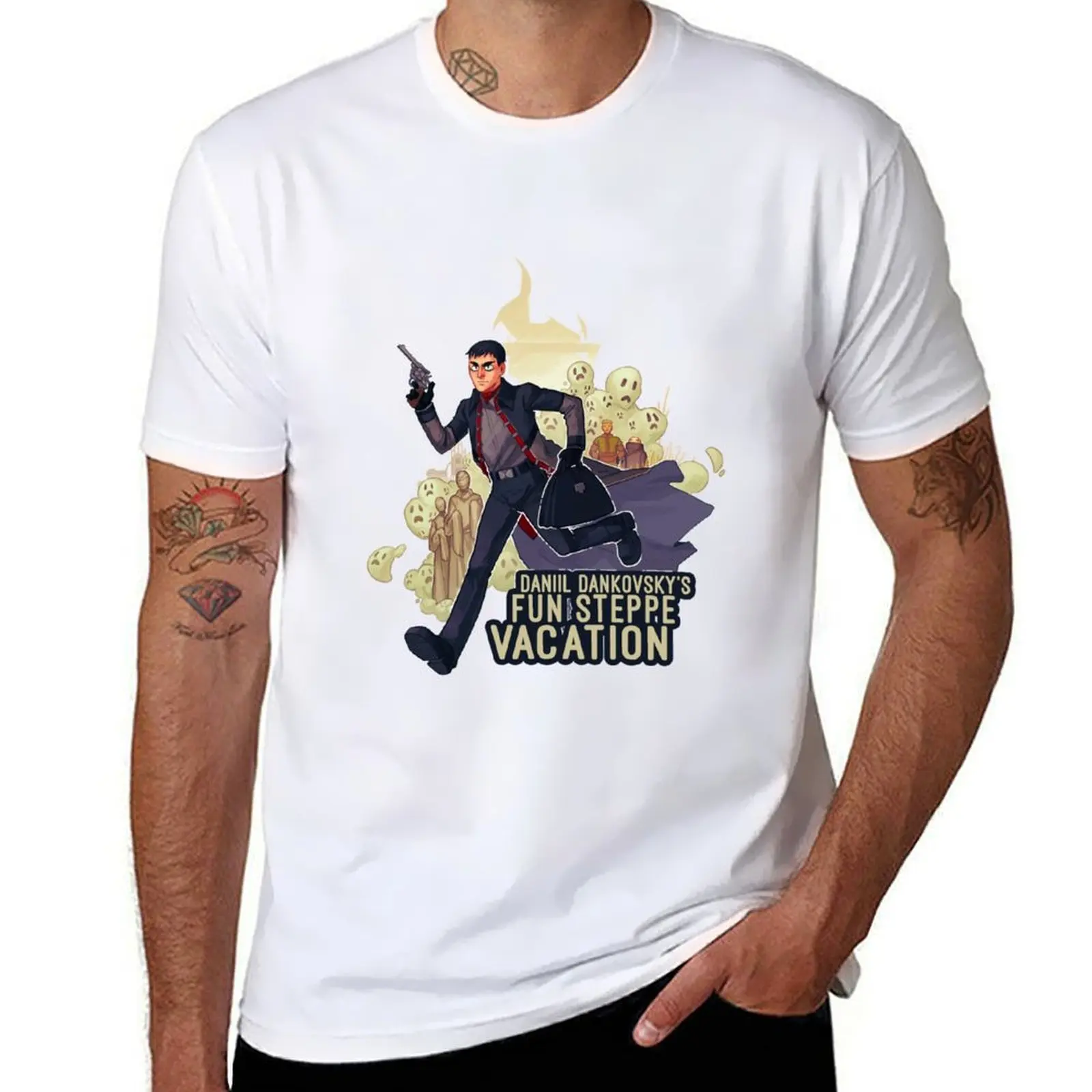 

Daniil Dankovsky's Fun Steppe Vacation | Pathologic T-Shirt t shirt for man black cotton t-shirt plain for man package T-Shirt