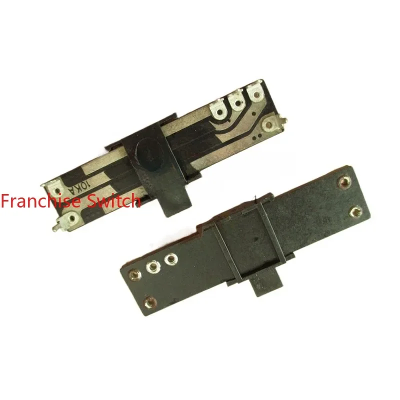 50PCS Gesamtlänge 40MM Schafthöhe 4MM 10K A10K In-line Horizontale Dual Direkt Schiebepotentiometer,