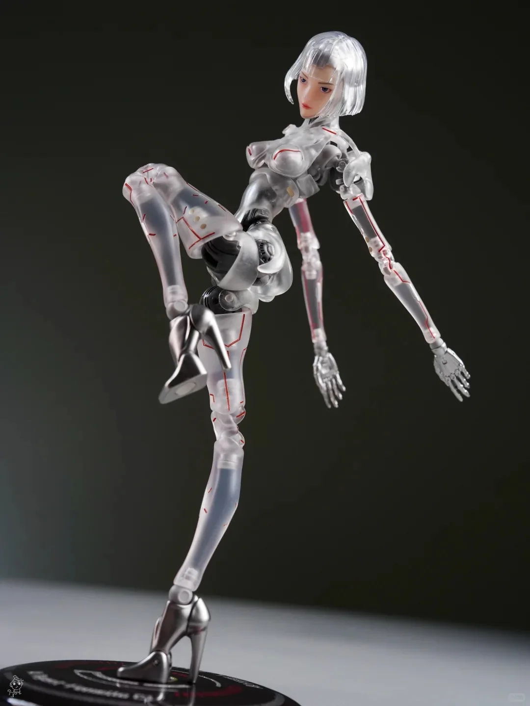 Guke 1/12 Scale Women Soldier Robot Agent C1 Action Figure Model Transparent Skeleton Full Set 6-Inches Collection Toy