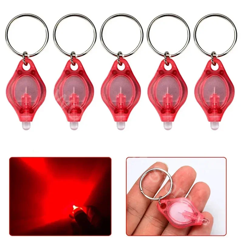 100PCS Mini LED Keychain Lights UV Flashlight UV Light Pocket-sized Emergency Light Mini Torch Black Light Keychain Flashlights