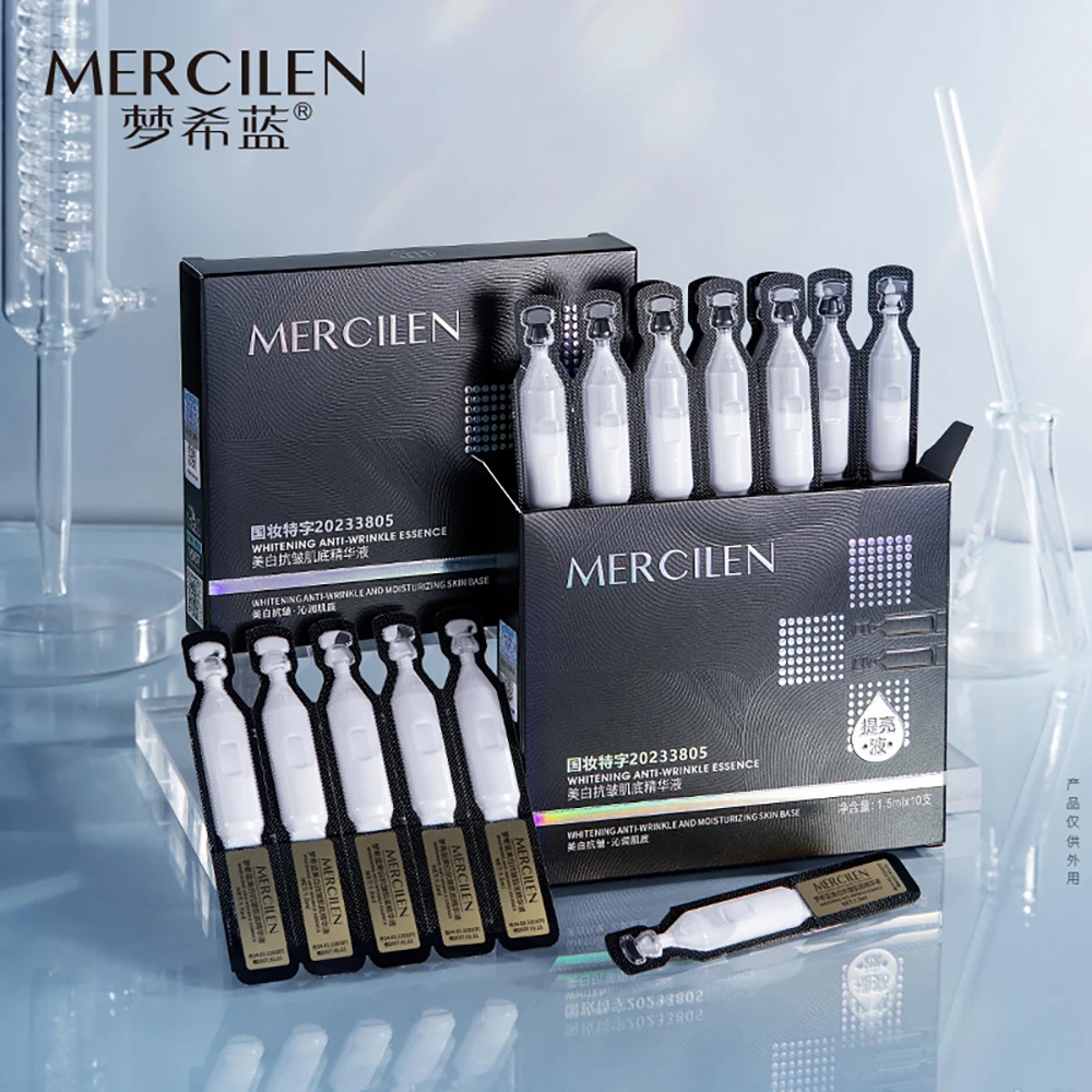 

10Pcs Reduce Wrinkles Skin Base Essence Face Care Moisturizing Brighten Delicate Smooth Shrink Pores Face Serum Beauty Skincare