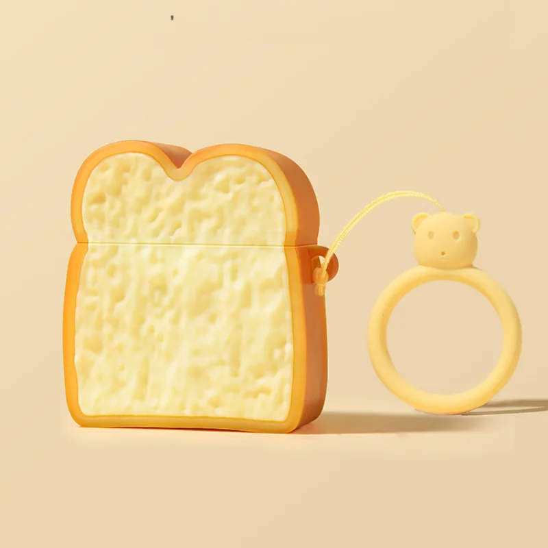 Etui na słuchawki 3D Bread Cartoon Cute do słuchawek AirPods Pro 2, bezprzewodowe etui ochronne na słuchawki AirPods 1 2 3 Pro 2 Case