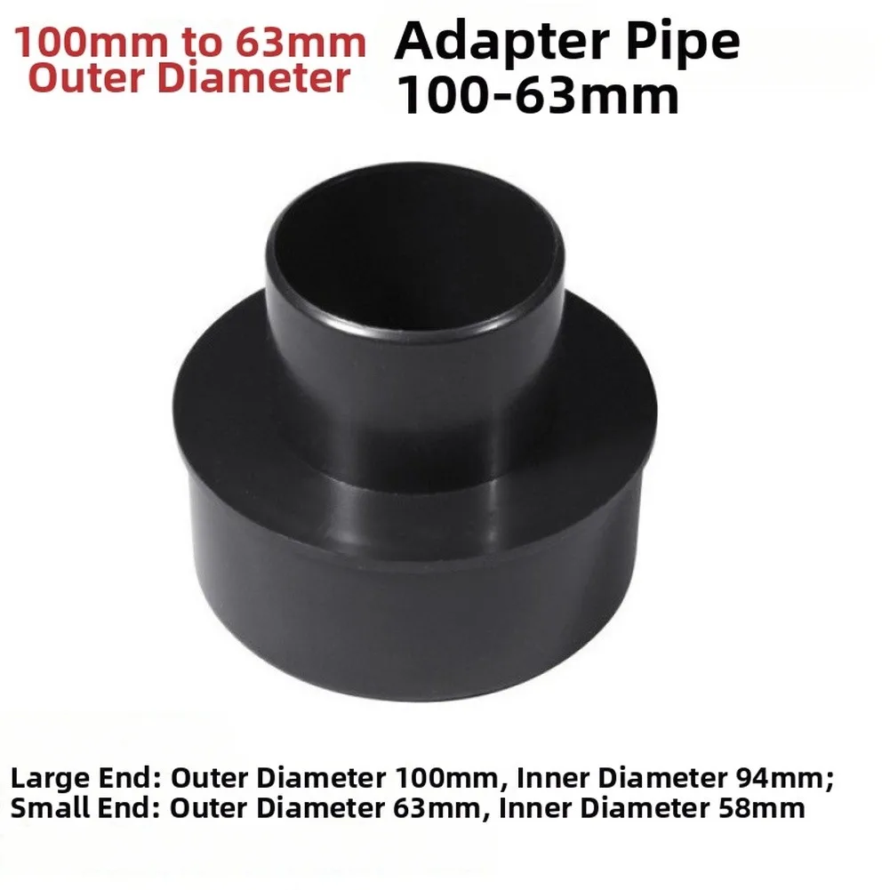 Vacuum System Hose Reducer Made of Lightweight Plastic Compatible with 100mm to 63mm and 100mm to 50mm Dust Collection Tubing