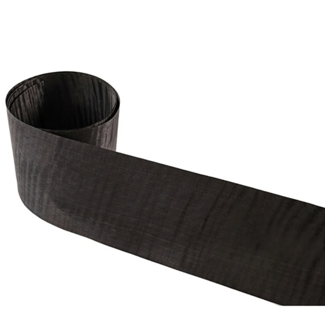 

16x270cm Natural Carbon Black Curly Maple Wood Veneer for Furniture & Interior Decoration Surface