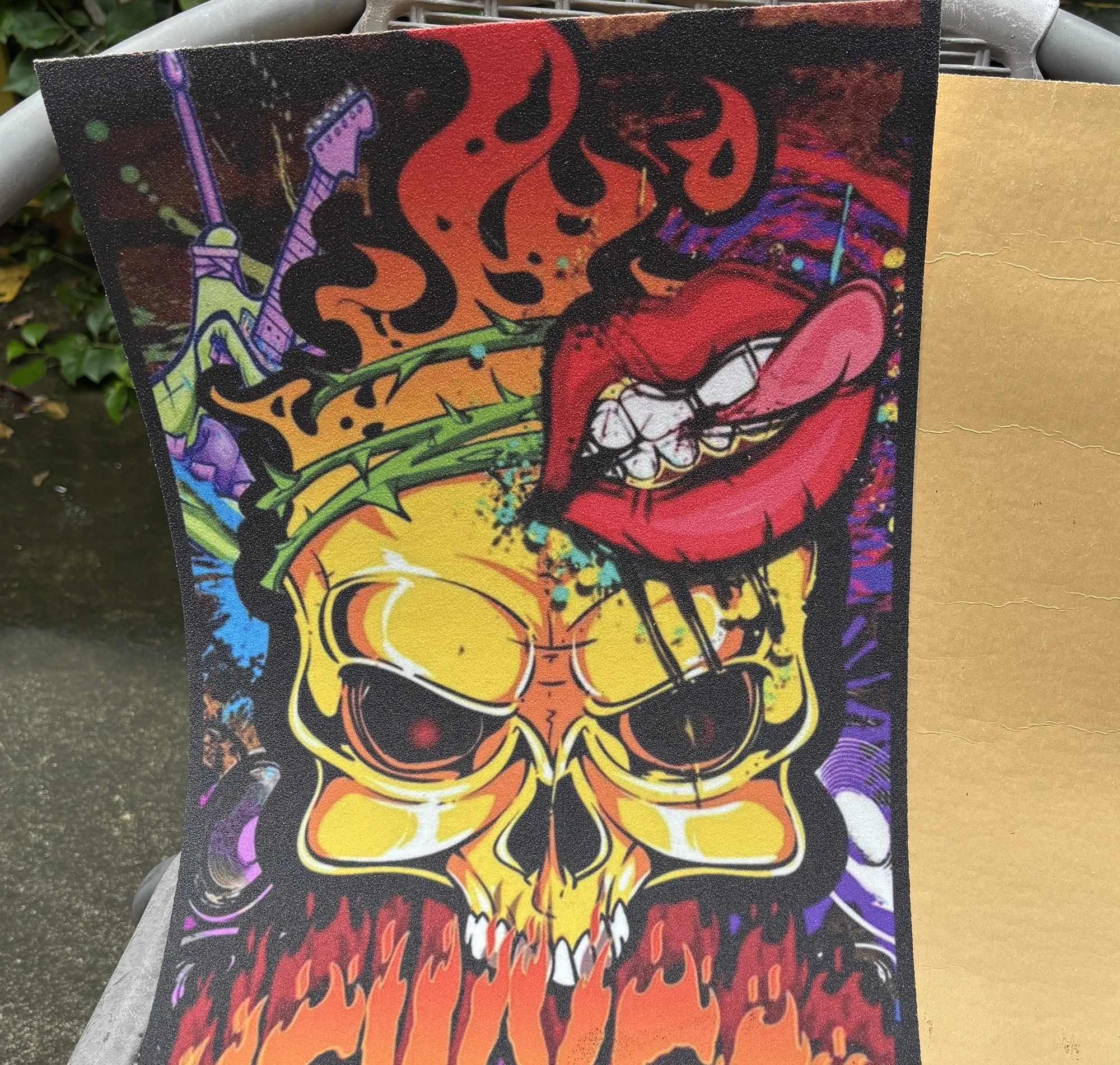 Rutschfestes Elektrisches Schleifpapier 60*30cm für Elektroroller Skateboard Griptape Sexy Lippen Muster Aufkleber – Detail 3