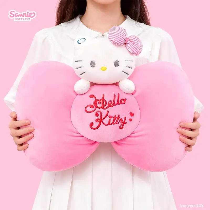 

Genuine Sanrio Christmas Gift Hellokitty Plush Doll Pillow Toys Bowknot Series Hellokitty Stuffed Pillow Toys Girl Birthday Gift