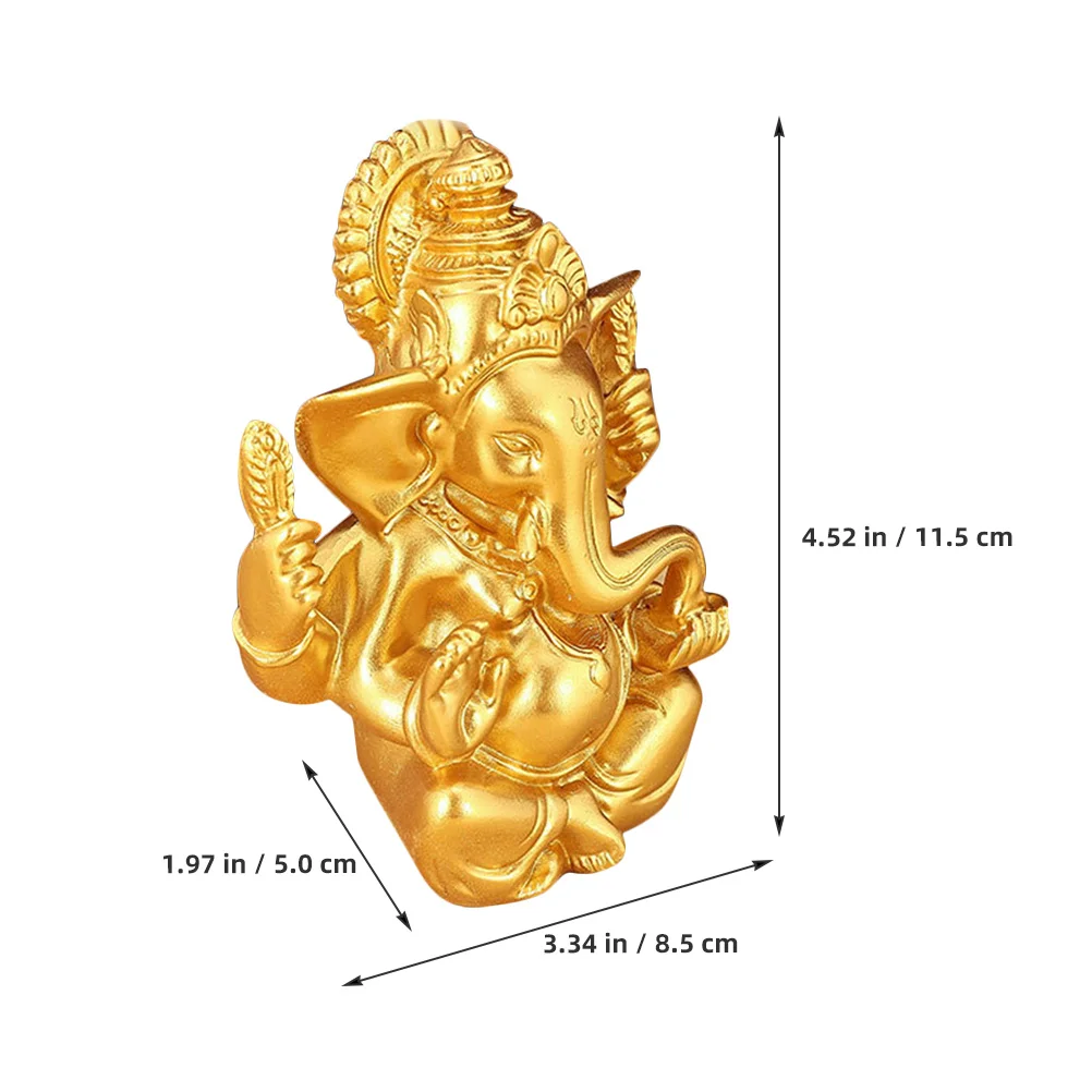 

Statue Resin Sturdy Desktop Decor Home Office Vintage Elephant God Sculpture Elephant Sculpture Vintage Statue