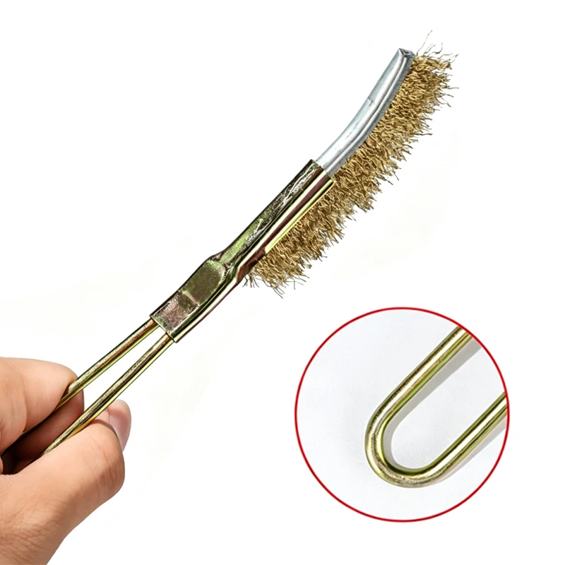 5Pcs Metal Rust Remove Rust Brush Nylon Copper Stainless Steel Wire Brushes For Cleaning Polishing Mini Detail Brush Hand Tools