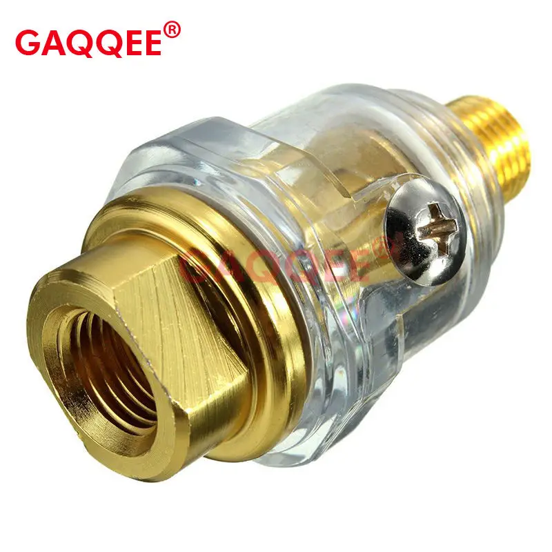 1/4 Threaded Oiler Lubricator for Pneumatic Tool Air Tool Compressor Pipe Hose Oiler Automatic Oiling with Filter Pipe Fittings