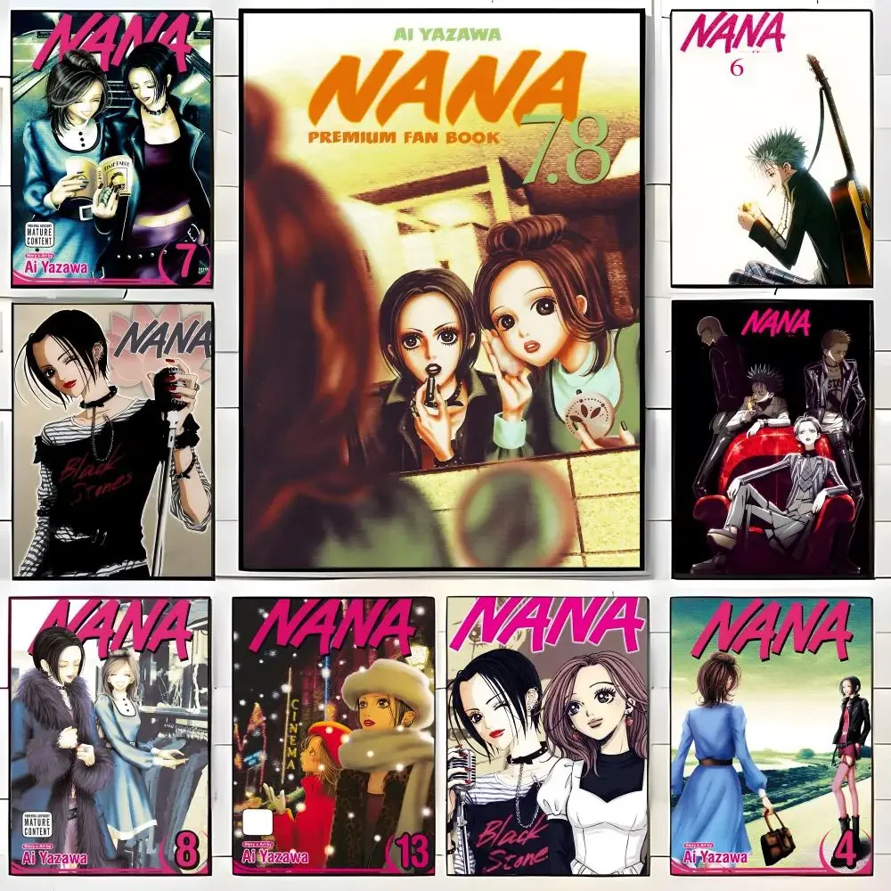 Anime N-NANAS Poster, Wandkunstdruck, geeignet für Wohnzimmer, Schlafzimmer, Bar, Salon, Heimdekoration, Geschenk
