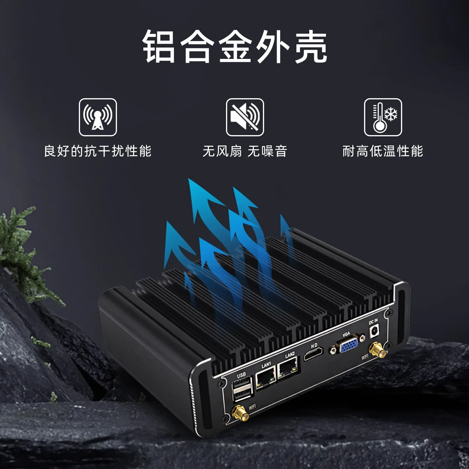 Mini industrial control small host Core i3/i5/i7 fanless microcomputer supports loading and booting 4G module
