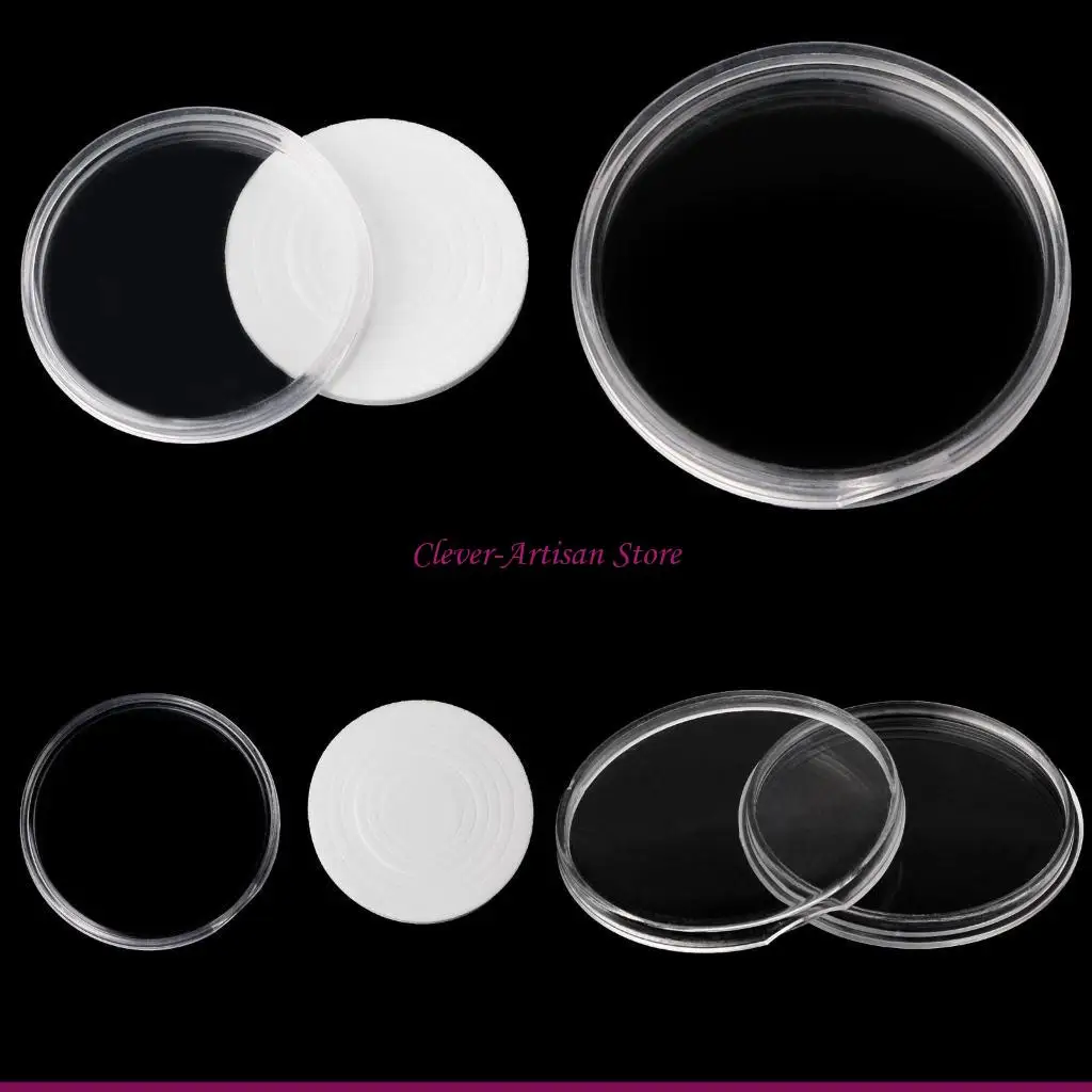 E06B Small Coin Storage Box Inner Pad Set Round Beauty Diamond Container