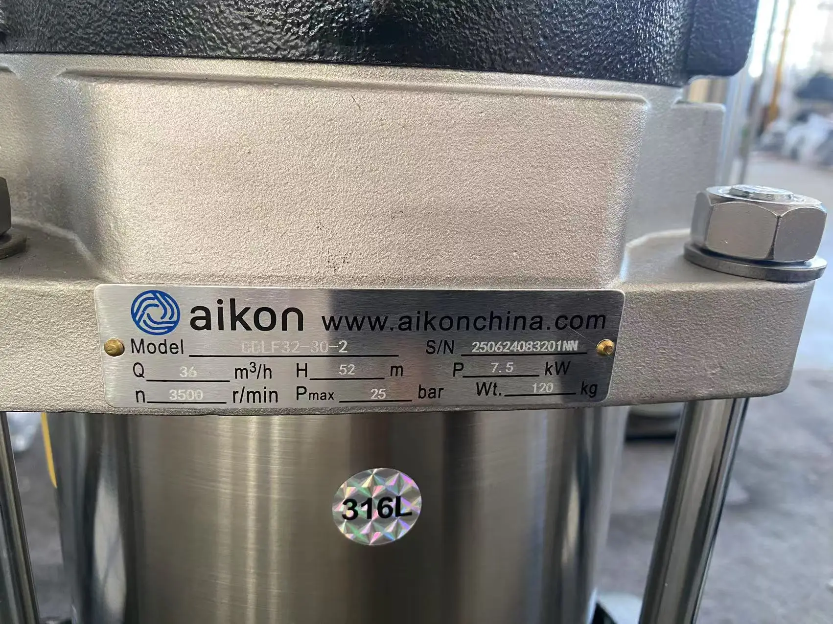 Competitive Price Vertical Pump Aikon Factory High Pressure Water Pump for Industrial Solution Multistage Centrifugal System