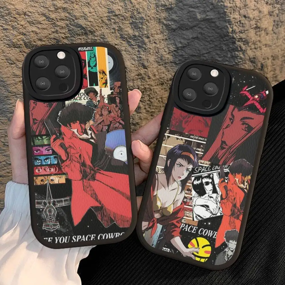 

Anime Cowboy Bebop Phone Case Hard Leather For IPhone 16 15 14 13 12 Mini 11 14 Pro Max Xs X Xr 7 8 Plus Fundas