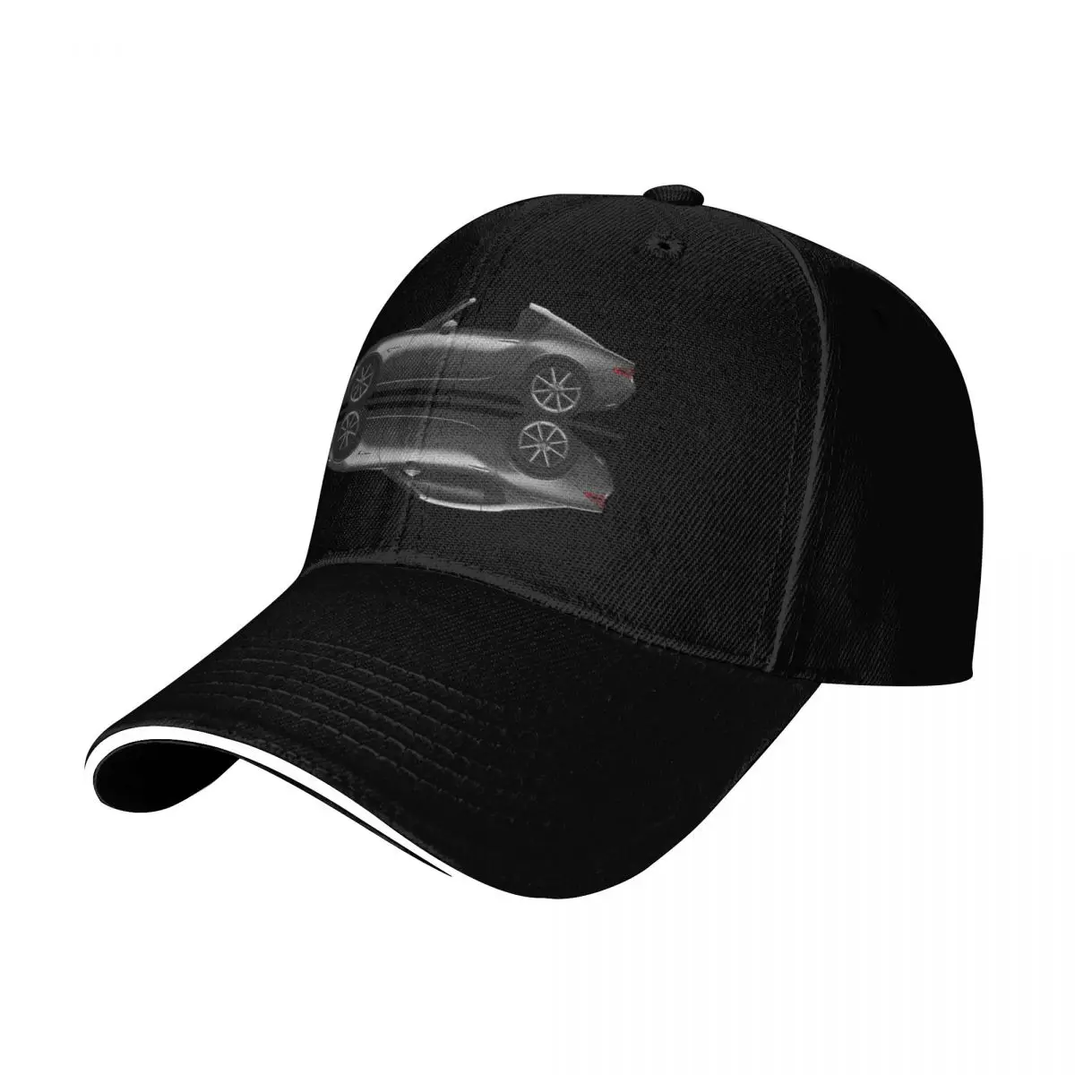 

My drawing of dark gray open and closed japanese roadster sports car Baseball Cap Gentleman Hat Sunhat Men Golf Wear Women's