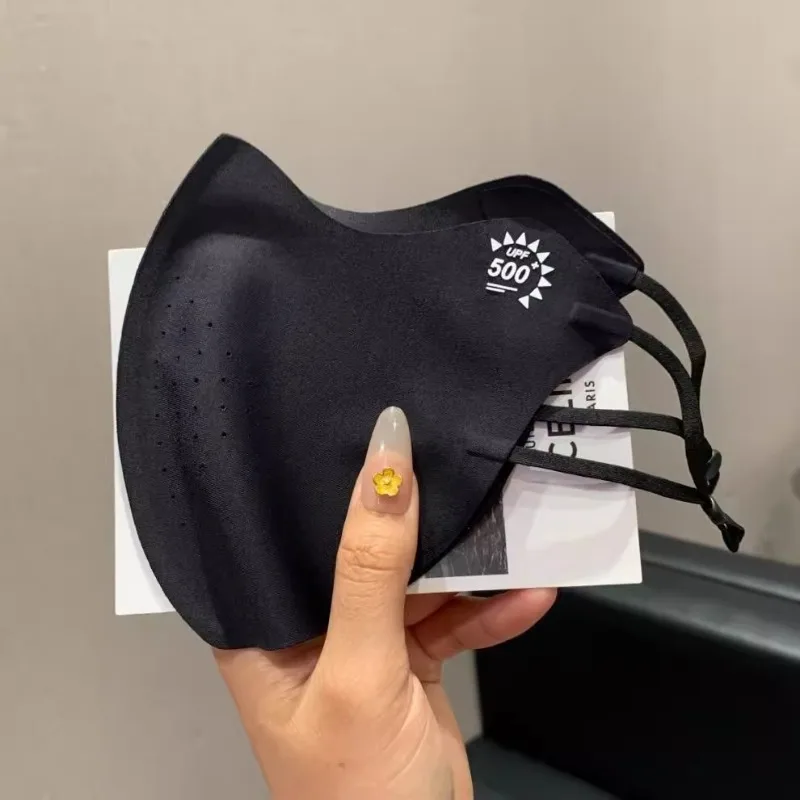 حماية زاوية العين من الحرير الجليدي قناع واقي من الشمس عالي القيمة أنثى ثلاثية الأبعاد مجسمة ظلة للأشعة فوق البنفسجية أقنعة الصيف