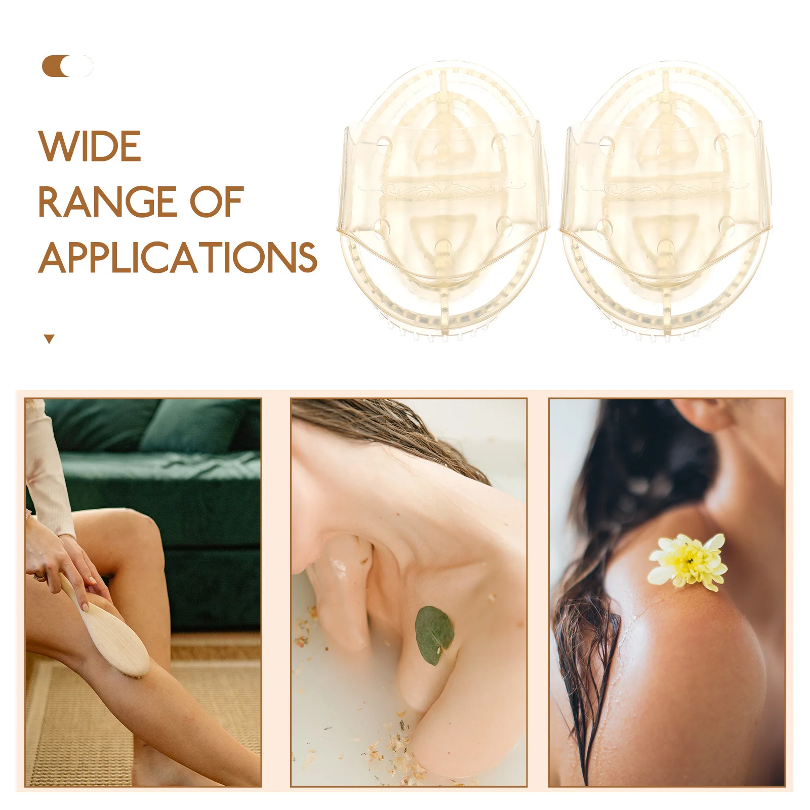 

2Pcs Massage Brush Lightweight Handheld Body Massage Tool for Neck Back Feet Legs Muscles Circulation Relief Portable Pain