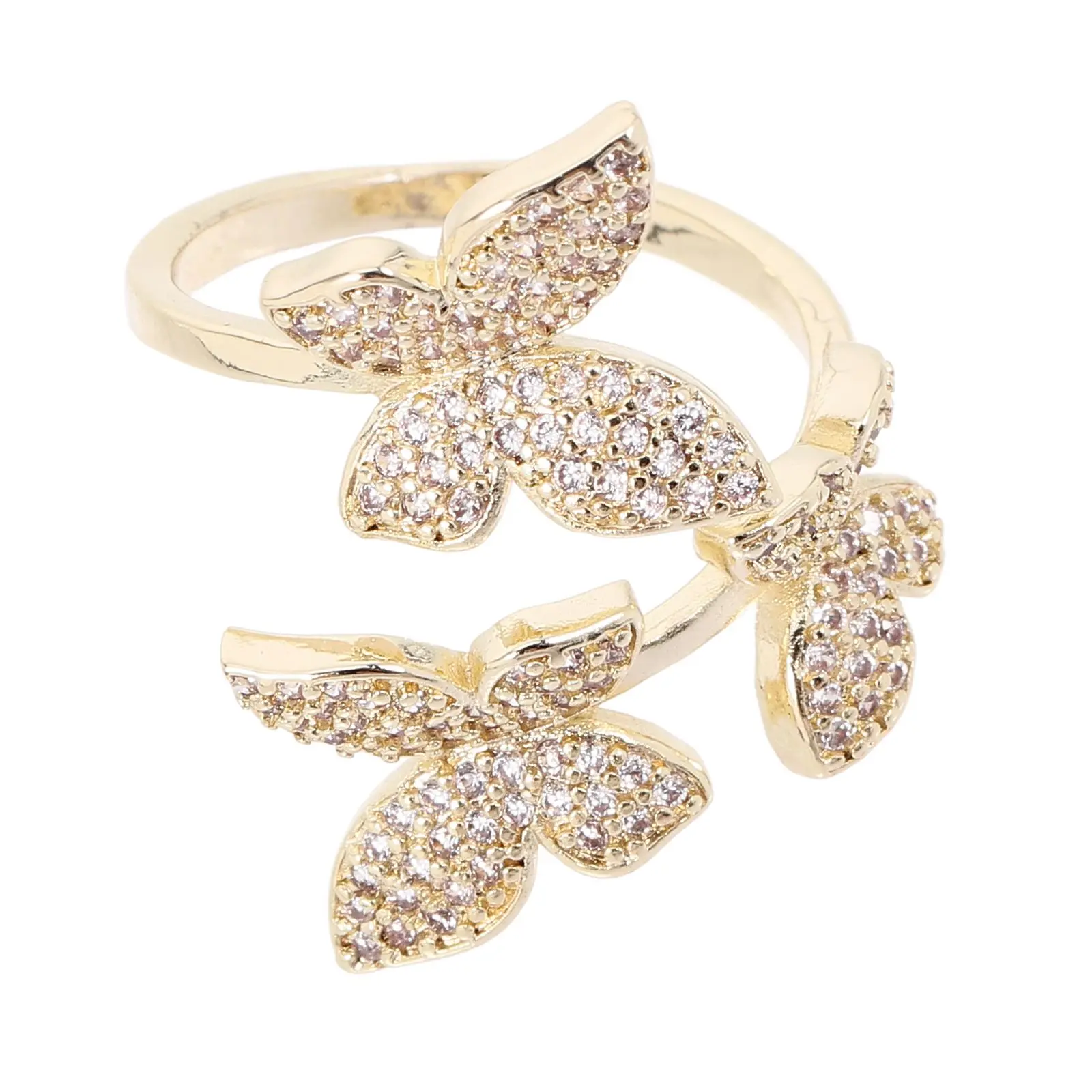 

Butterfly Rings Festival Adjustable Copper Women Finger Ring Elegant Style Versatile Occasions Portable Lightweight Design