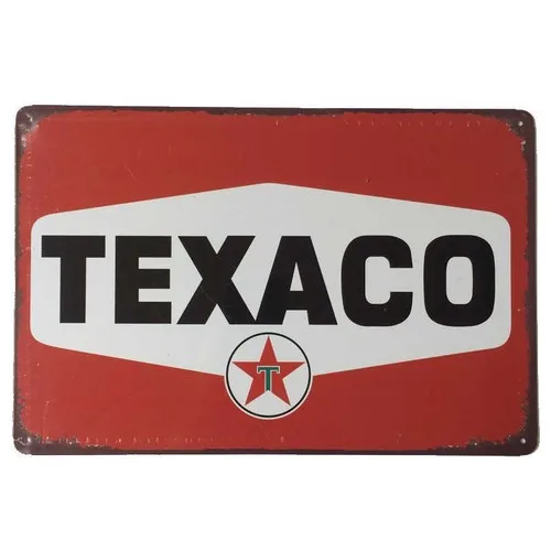 Texaco Tin Sign Petrol Oil Shed Garage Man Cave Metal Wall Plaque - 30cmx20cm --Tin Sign