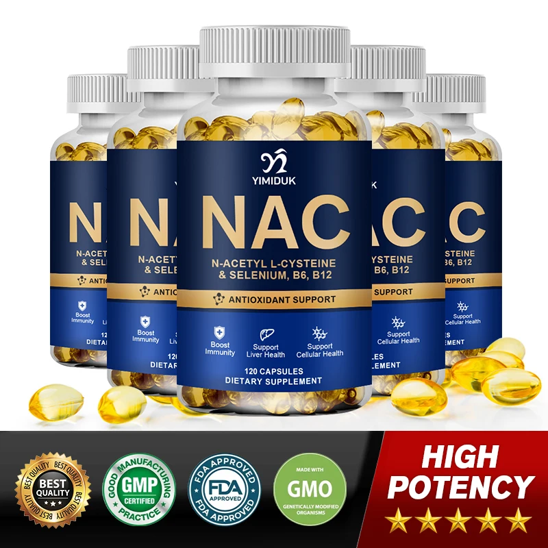 NAC Supplement N-Acetyl Cysteine – Supports Liver, Detox Immune, Cellular & Respiratory Health – N Acetyl Cysteine Capsules