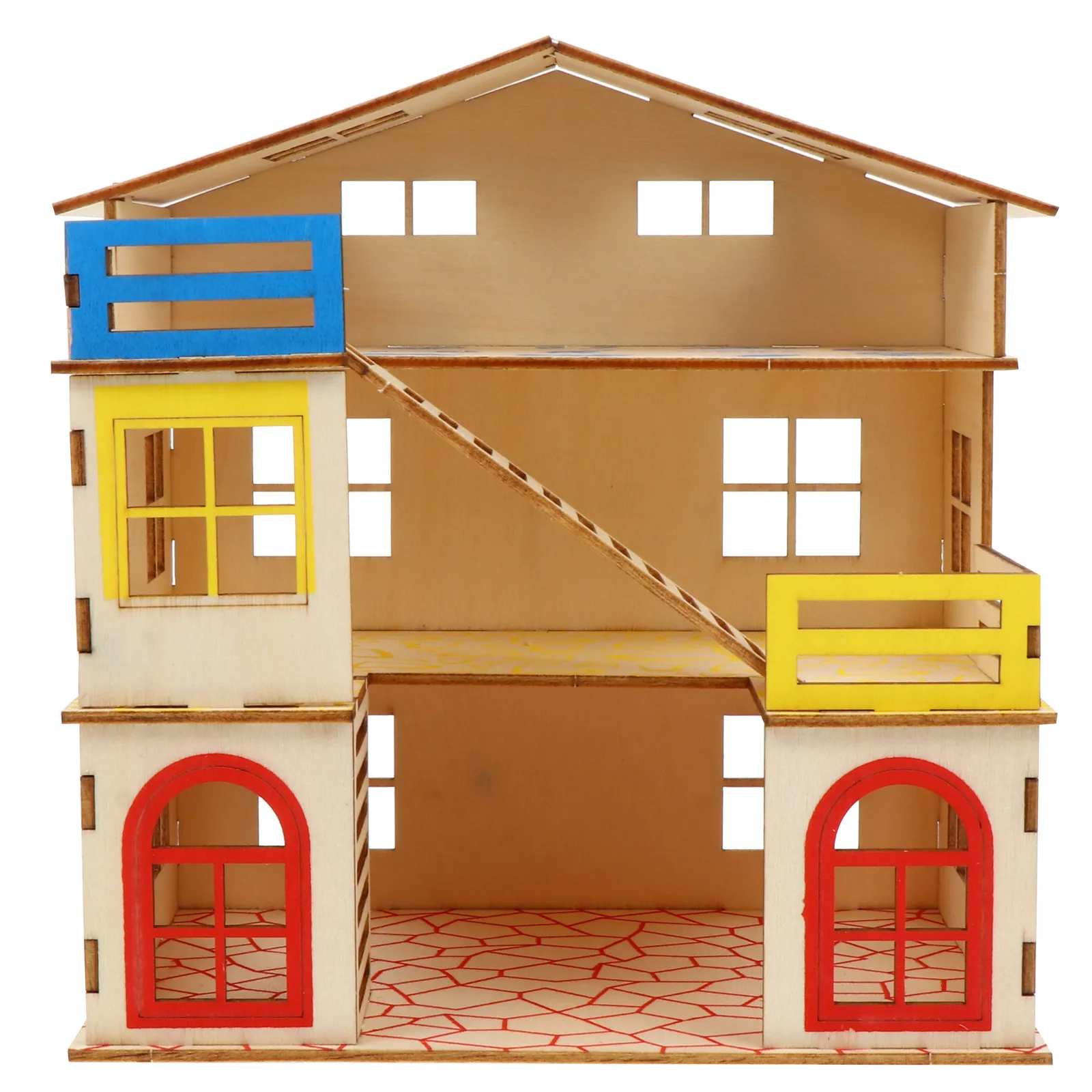 

1 set Pet Villa Wooden Nest Hamster Castle Hamster Platform Hideout Playing Space Fun Exercise Toy Houses