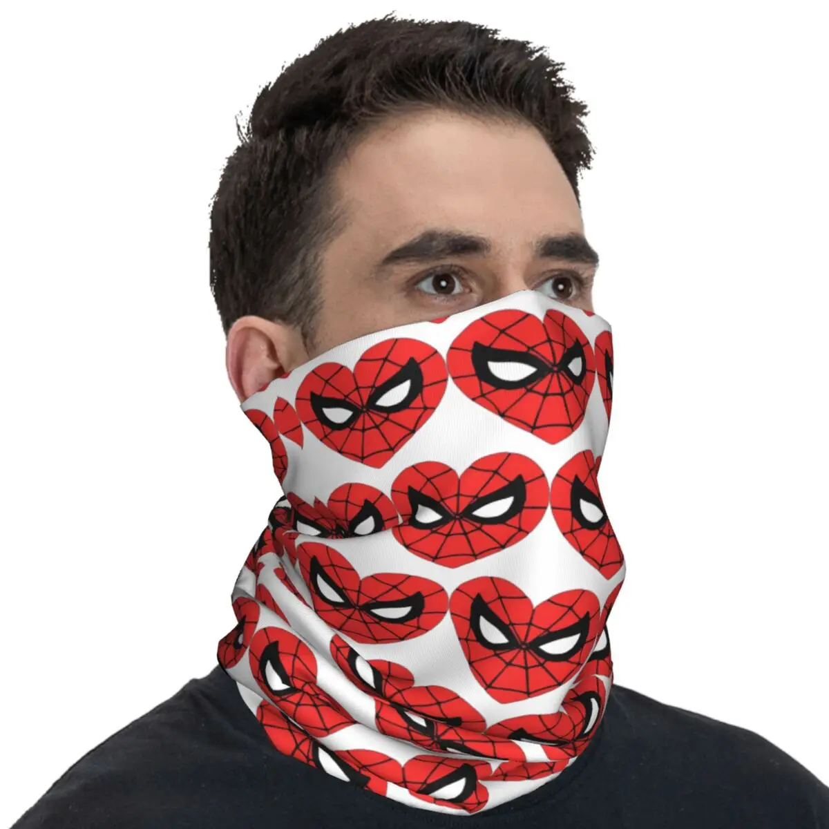 Spider Man Dudes In Heart Bandana Funny Balaclava Summer Riding Fishing Windproof Cycling Mask Soft Motorcycle Tactical Mask